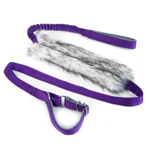Agility leash with bungee and faux fur 3in1 CREATOR