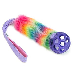 Faux fur bungee with JW Pet Hol-EE Roller CREATOR
