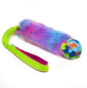 Faux fur bungee with Chuckit! ECO Fetch CREATOR 