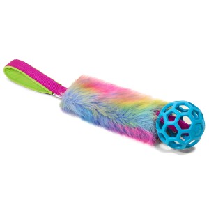 Faux fur with JW Pet Hol-EE Roller